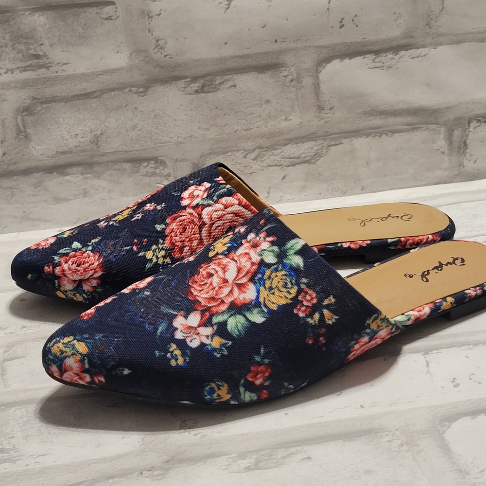 Floral Slip-On Mules - Picture 2 of 4